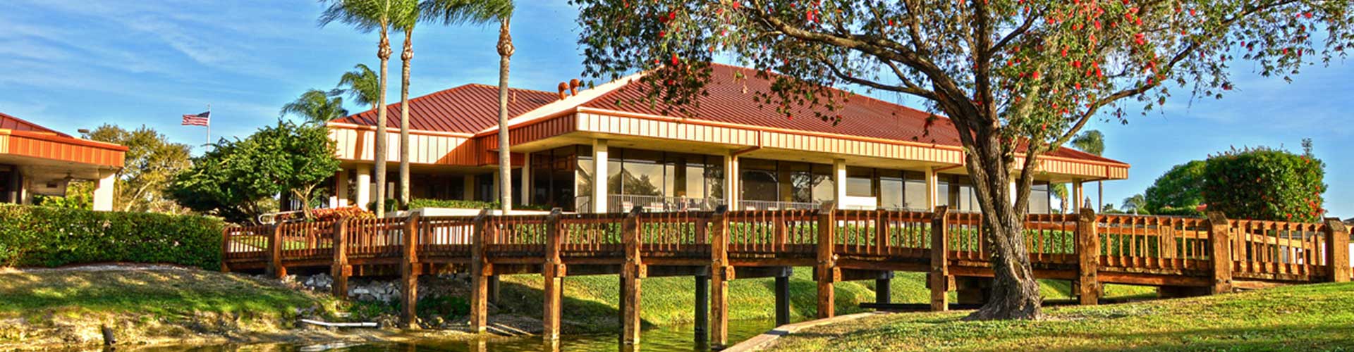 Clubhouse overlooking golf course